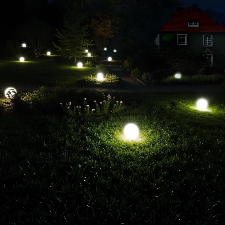 Productafbeelding Greenblue GB166 solar LED tuinlamp wit SML XL batterijverlichting terras modern (IP44)