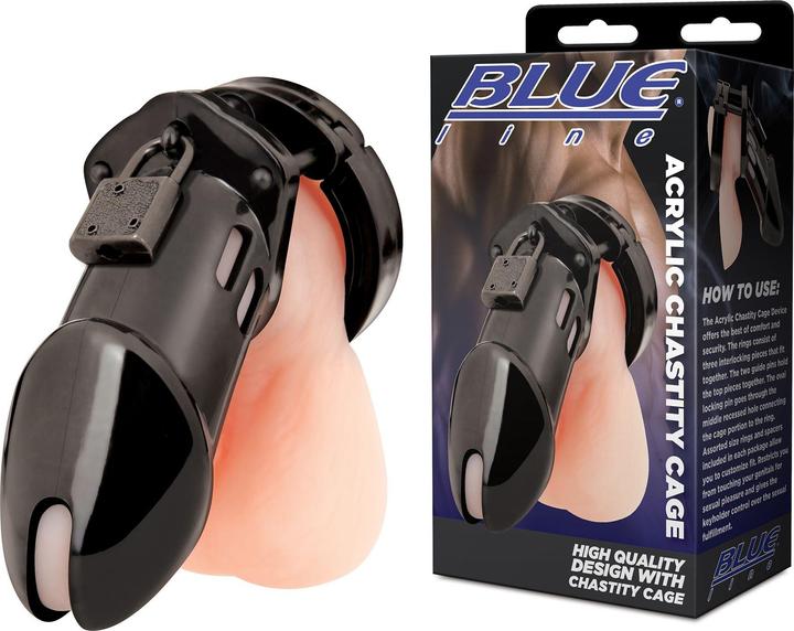 Productafbeelding Blue Line C&B GEAR Acryl doorzichtige kuisheidskooi - Zwart