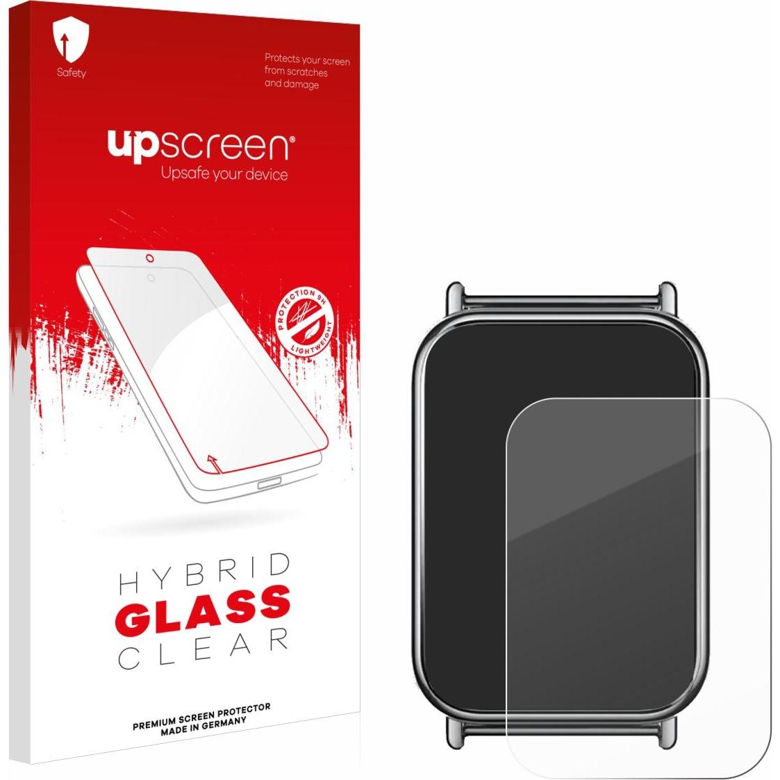 upscreen Scratch Shield Panzerglasfolie, Smartwatch Schutzfolie, Transparent
