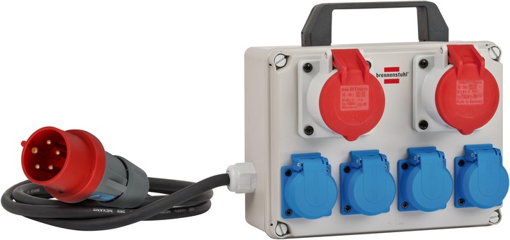 Immagine prodotto Brennenstuhl Distributore mini compatto BKV 2/4 T IP44 11536 (4 x, CEE)