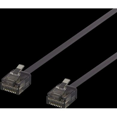 Thumbnail - Deltaco U/UTP Cat6a patch cable flat 2m 1mm thick black (U/UTP, CAT6a, 2 m), Netzwerkkabel