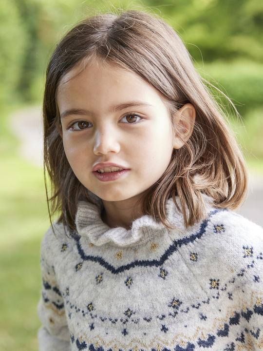 Produktbild Vertbaudet Jacquard-Pullover mit Glitzerdetails Mädchen (92)