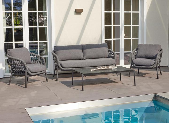 Actual product image LC Garden Bari Living Set Aluminium/Rope incl. Olefin cushions