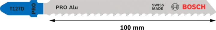 Bosch Professional Zubehör Lame de scie sauteuse PRO Alu T127D, 100 mm, 5 pcs.