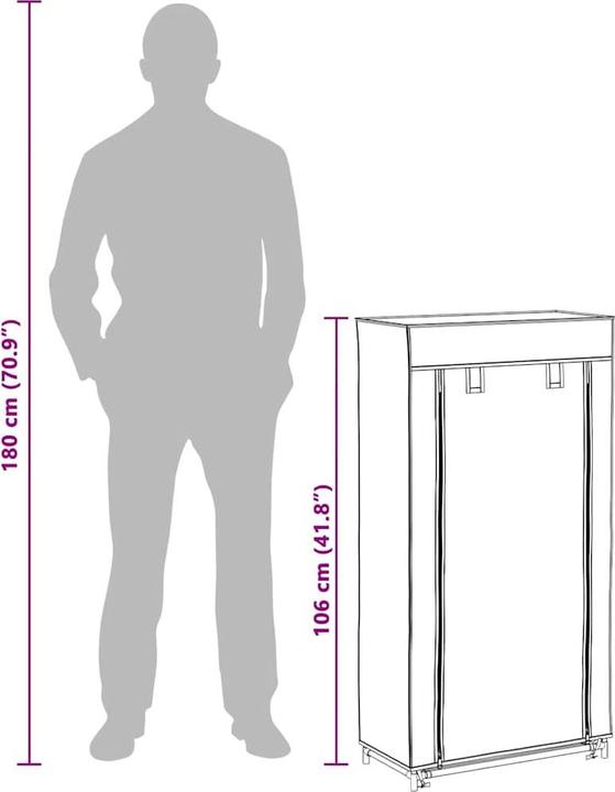 Produktbild vidaXL Schuhschrank (28 x 28 x 106 cm)