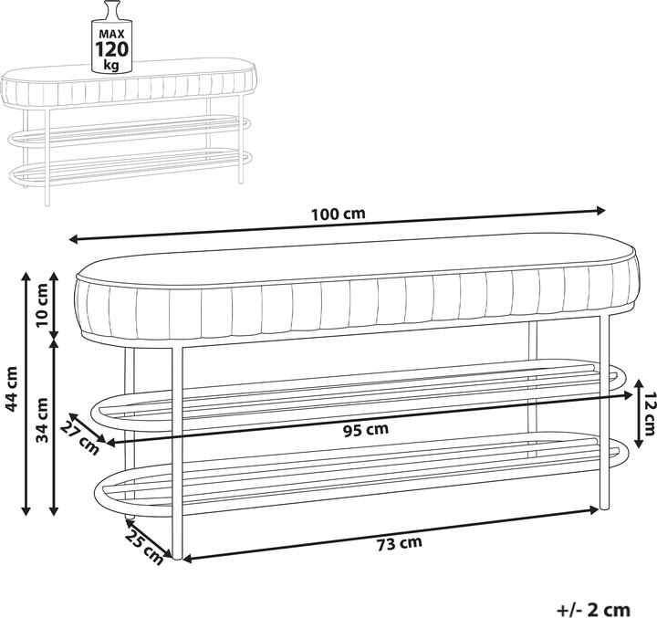 Image du produit Beliani Vergas (100 x 27 x 44 cm)