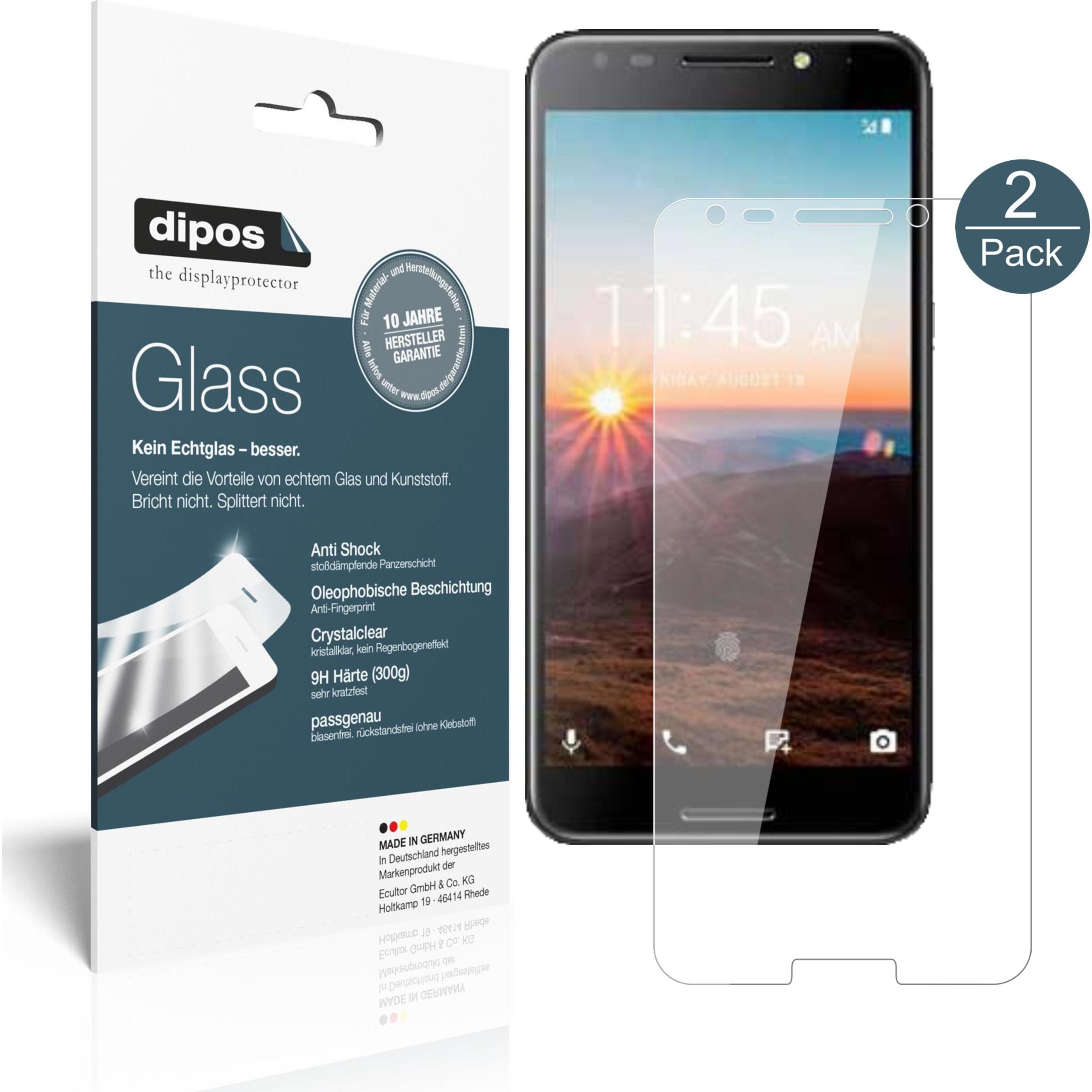 Dipos Displayschutz Anti-Shock (1 Stück, Alcatel A7), Smartphone Schutzfolie, Transparent