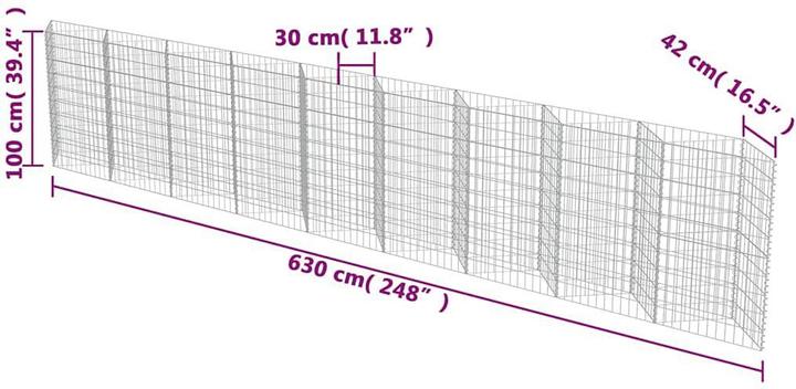 Produktbild vidaXL Gabionenwand