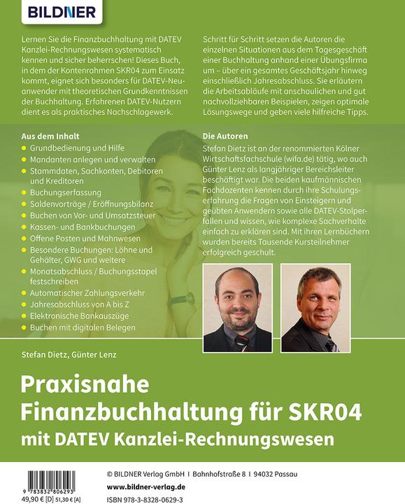 Produktbild Praxisnahe Finanzbuchhaltung mit SKR04 mit DATEV Kanzlei-Rechnungswesen (Deutsch, Günter Lenz, Stefan Dietz, 2023)
