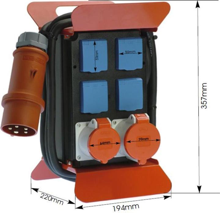 Actual product image Bachmann Power distribution unit (6x, CEE 7/3, 4 m)