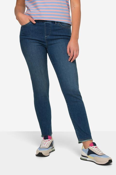 Actual product image Laurasøn 7/8 Slim Fit Four Pocket Pants Fringe Hem (56)