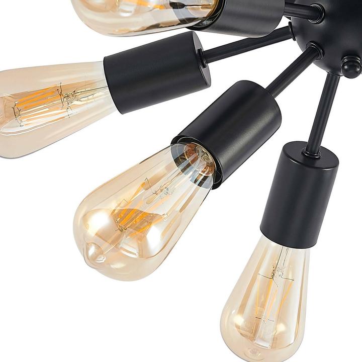Actual product image Lindby Rayos ceiling light, black matt (E27)
