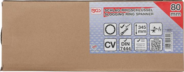 Actual product image BGS Slogging Ring Spanner 80 mm (80 mm)