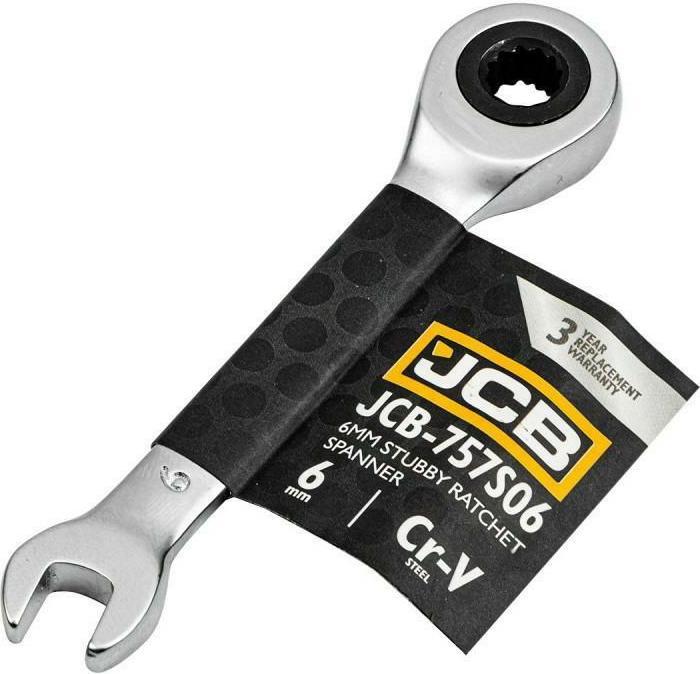 Actual product image JCB Short ratchet ring spanner 6 mm (6 mm)