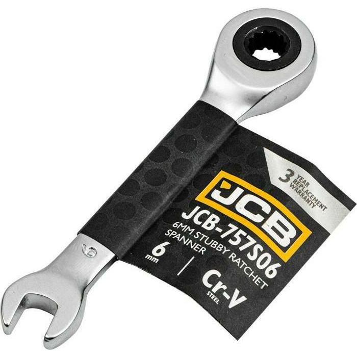 JCB, Schraubenschlüssel, Kurzer Ratschen-Ringschlüssel 6 mm