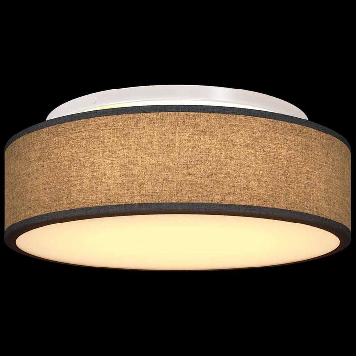 Actual product image VidaXL Deckenlichter Flush Mount Schwarz Ø 38 cm Stoff E27 (GU10)