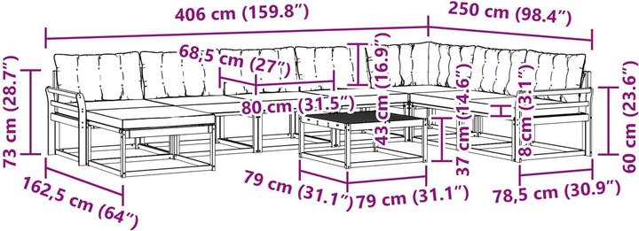 Produktbild vidaXL Outdoor-Sofagarnitur