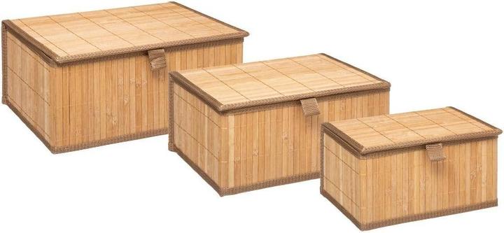 Actual product image 5Five Basket Setx3 Natural Bamboo (25.50 cm, 3x)