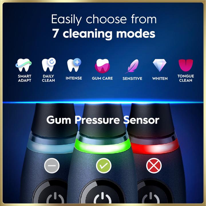 Immagine prodotto Oral-B Oral B - iO9 Electric Toothbrush - Sapphire Blue - 2 Brush Head, Charging Travel Case