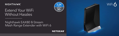 Actual product image Netgear Nighthawk WiFi 6 Mesh Extender AX8