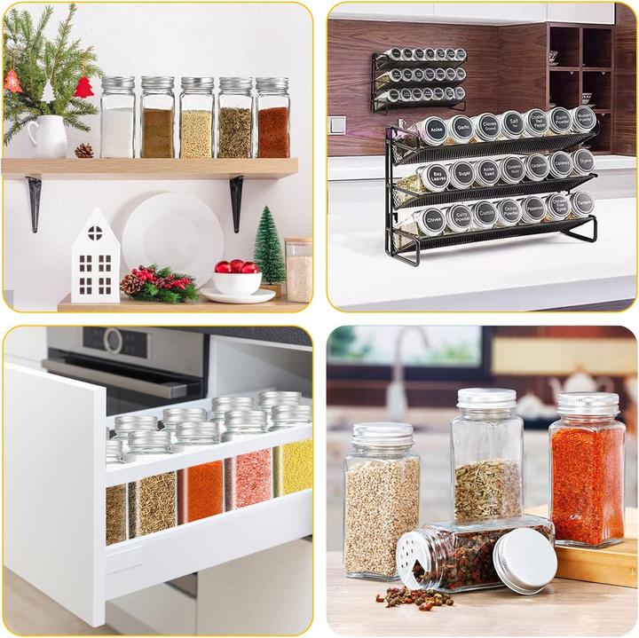 Image du produit Mxtimwan Set de 24 verres à épices (Différentes épices, Herbes aromatiques)