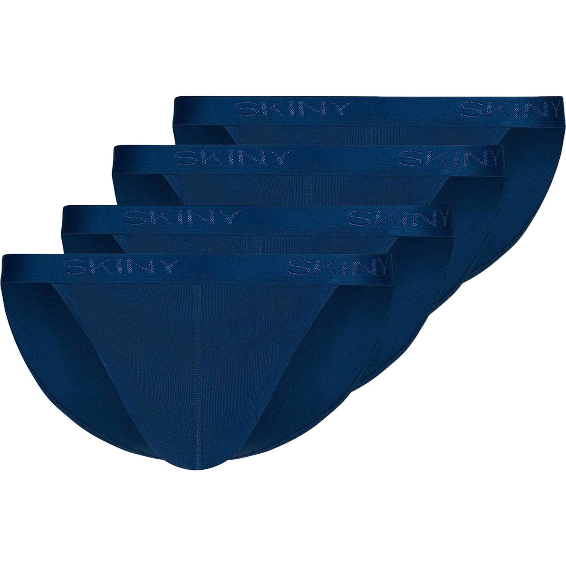 Skiny, Herren, Unterhosen, Slip Klassisch Bequem sitzend, Blau, (M, 4er Pack)