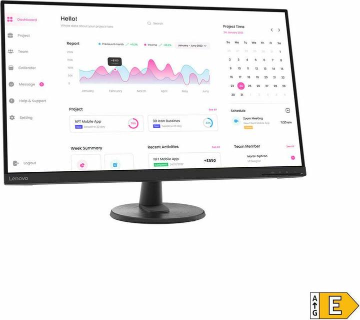 Actual product image Lenovo D32-40 (1920 x 1080 pixels, 31.50")