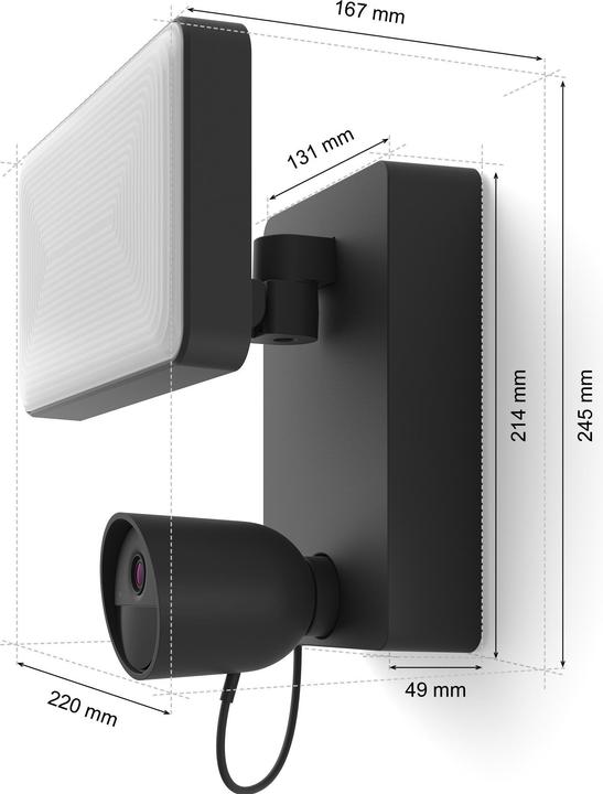 Produktbild Philips Hue Secure Flutlichtkamera (1920 x 1080 Pixels)