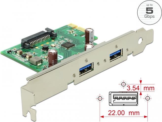 Produktbild Delock PCI Express Karte > 2 x USB 3.0