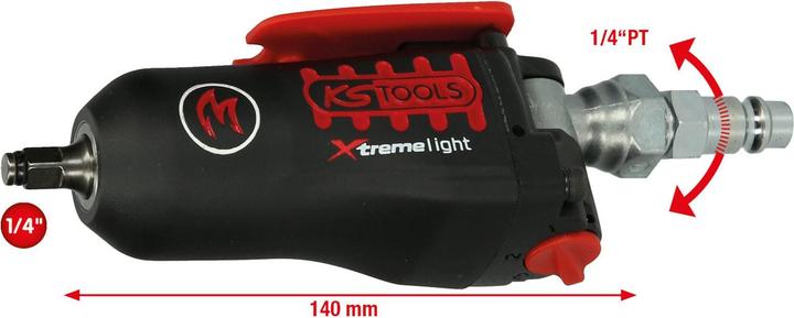 Produktbild KS Tools 1/4" MONSTER Xtremelight Mini-Druckluft-Schlagschrauber, 108 Nm, 109 dbA
