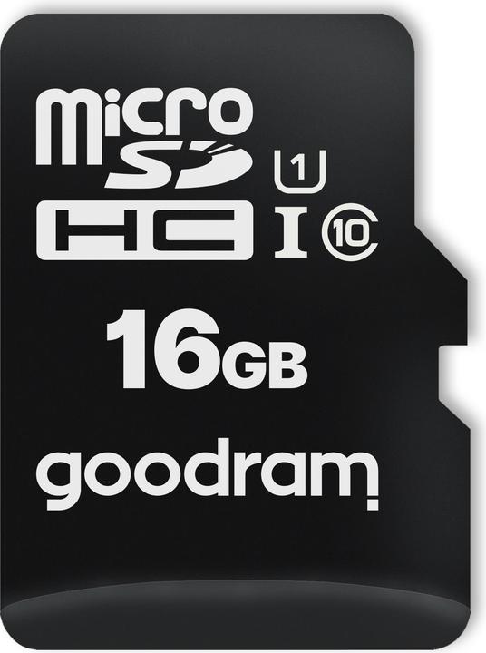 Produktbild Goodram M1A4-0160R12 memory card 16 GB MicroSDHC Class 10 UHS-I - High Capacity SD (Micr (16 GB, microSDHC, U1, UHS-I)