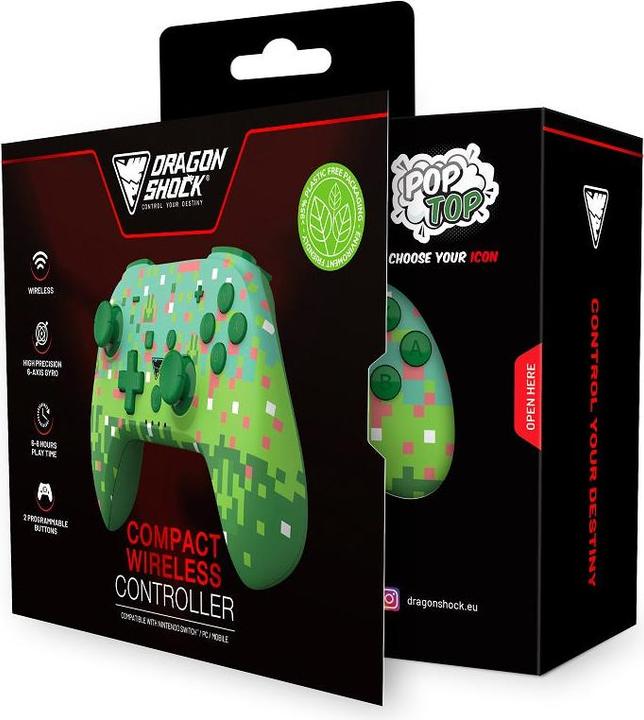 Produktbild DragonShock Gaming Controller POPTOP COMPACT grün Nintendo Switch (PC, Switch)