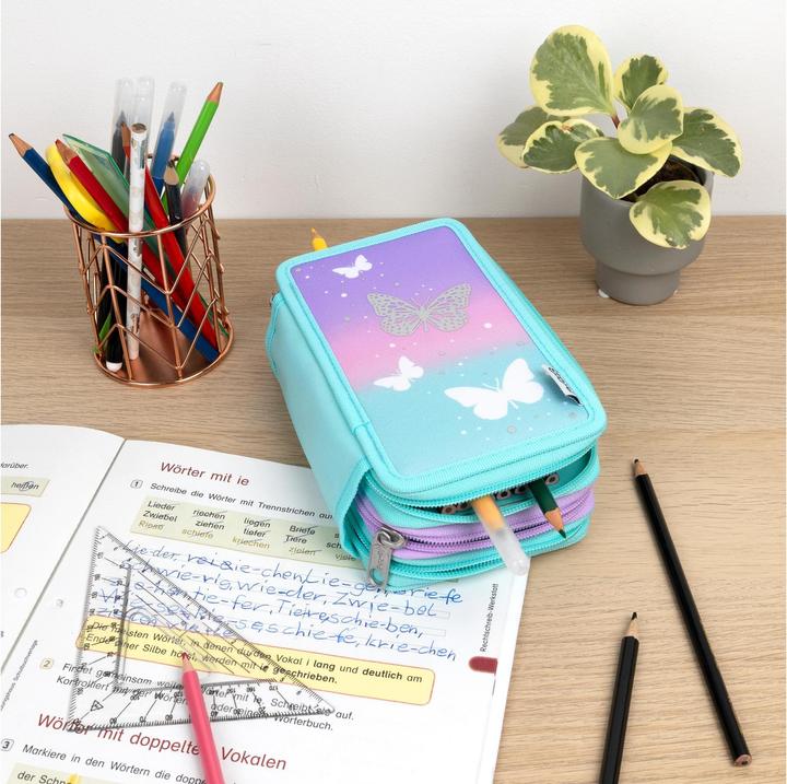 Actual product image Scooli Etui Trippledecker Schmetterling