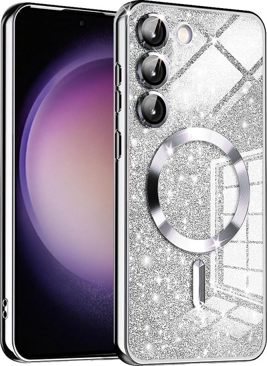 Produktbild Techsuit - Luxury Glitter MagSafe - Samsung Galaxy S23 Plus - Silver (Samsung Galaxy S23+)