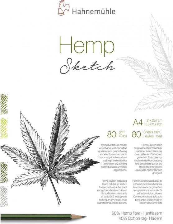 Actual product image Hahnemühle Drawing pad Hemp Sketch (A4, Hardcover)