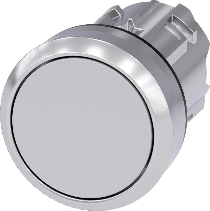 Actual product image Siemens SIRIUS ACT pushbutton front element metal, high-gloss, gray