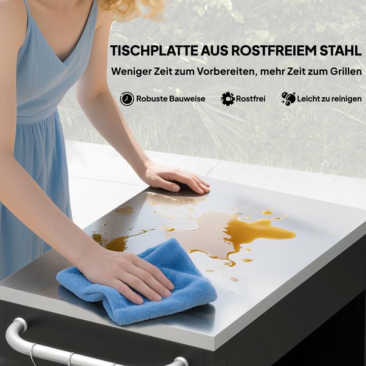 Actual product image Homcom Kitchen cabinet on castors
