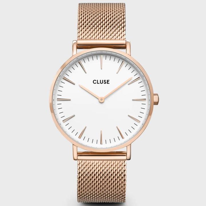 Actual product image Cluse La Bohème Mesh Rosé (Analogue wristwatch, 38 mm)