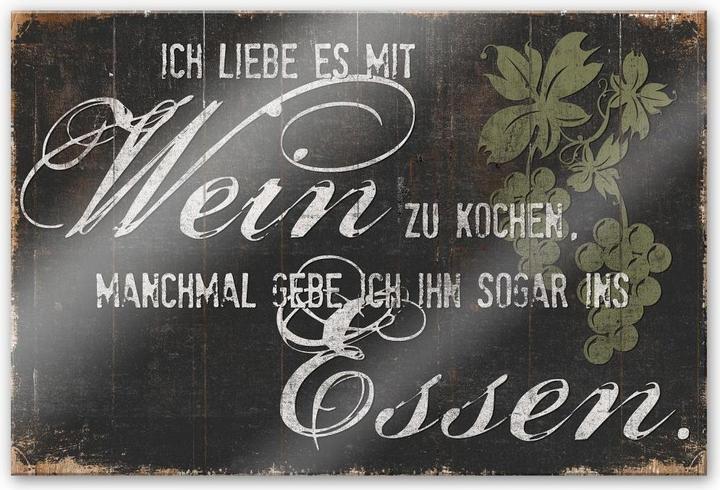 Image du produit Trenddeko J'aime cuisiner avec du vin (150 x 100 cm)