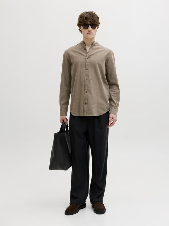 Actual product image Jack & Jones Jjesummer Linen Blend Band Shirt L/S Sn (XL)