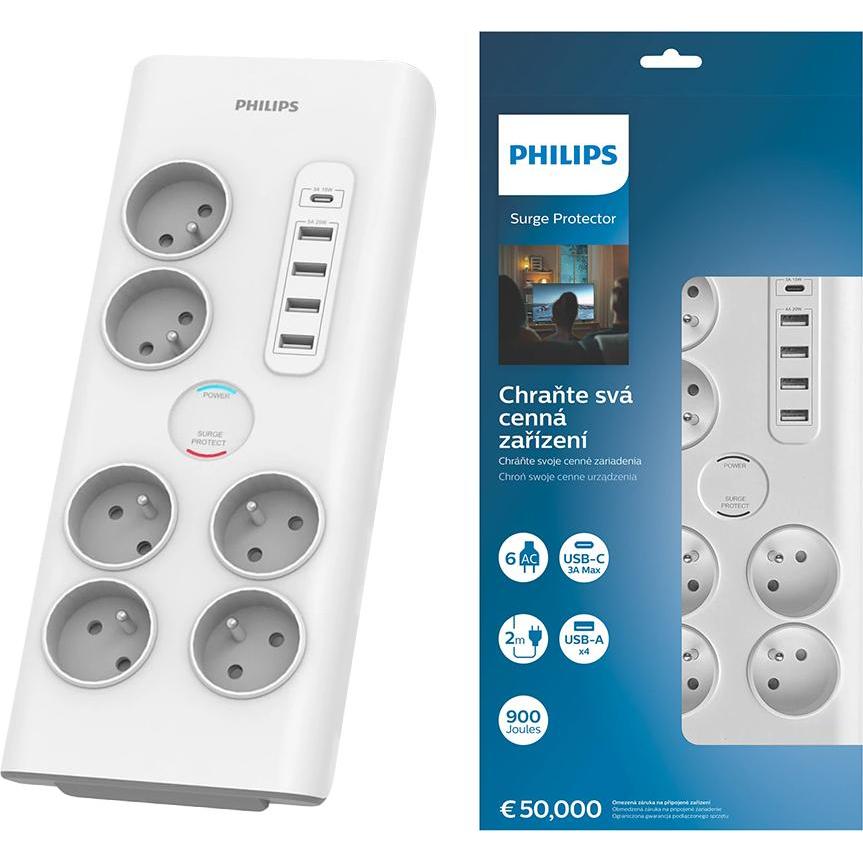 Thumbnail - Philips, Steckdosenleiste, SPN7060WA/60 (6 x, USB, 2 m)