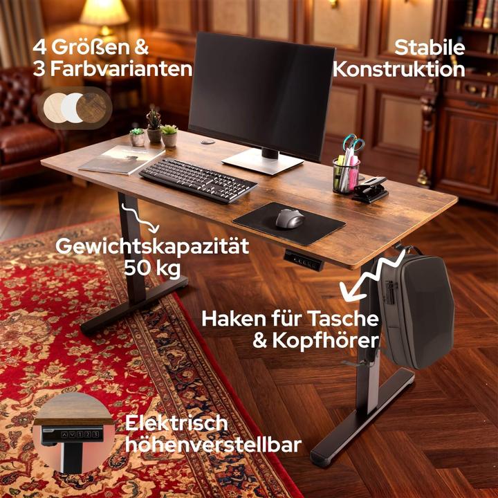 Actual product image Arebos Höhenverstellbarer Schreibtisch (120 x 60 x 72 cm)