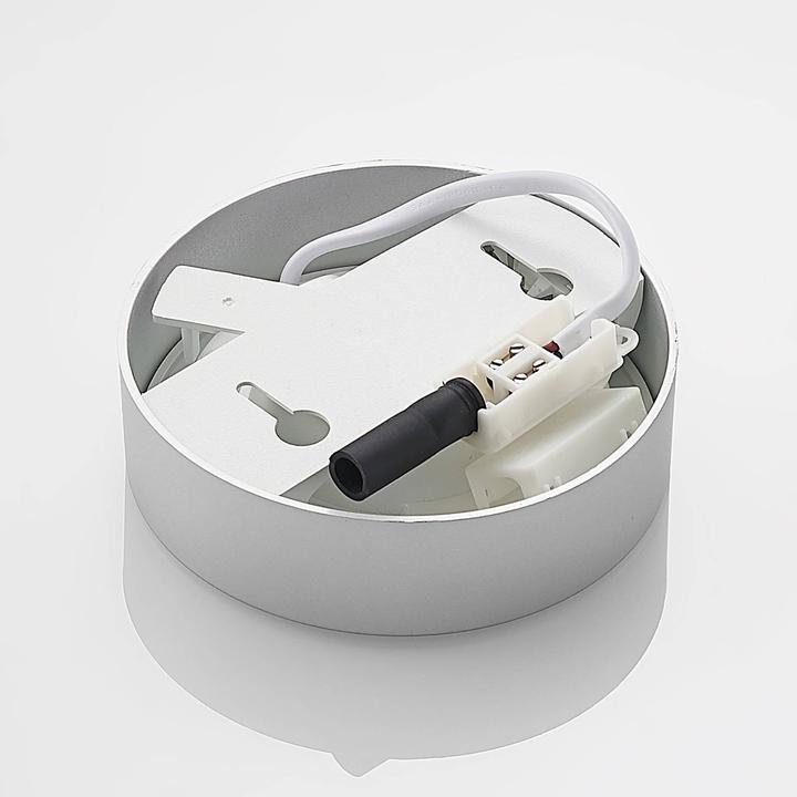 Image du produit Prios Edwina LED plafonnier, argent, 12,2 cm (360 lm)
