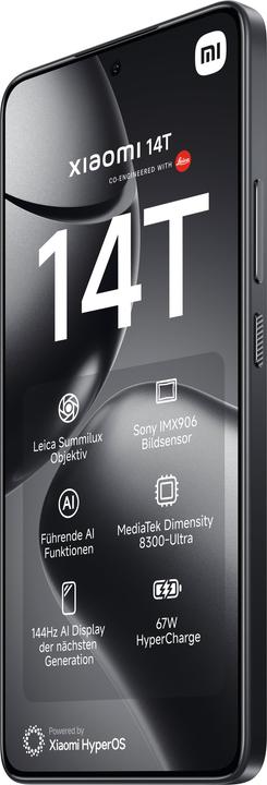 Produktbild Xiaomi 14T (256 GB, Titan Black, 6.60", Dual SIM, 50 Mpx, 5G)