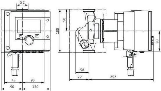 Produktbild Wilo Hocheffizienzpumpe Stratos MAXO-Z 30/0,5-6, Rp 1 1/4Zoll, 180mm, PN 10 (Durchlaufpumpe)