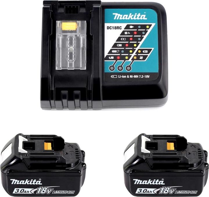 Actual product image Makita BPJ 180 RFJ Battery Grooving Machine 18V + 2x Battery 3,0Ah + Quick Charger + Makpac