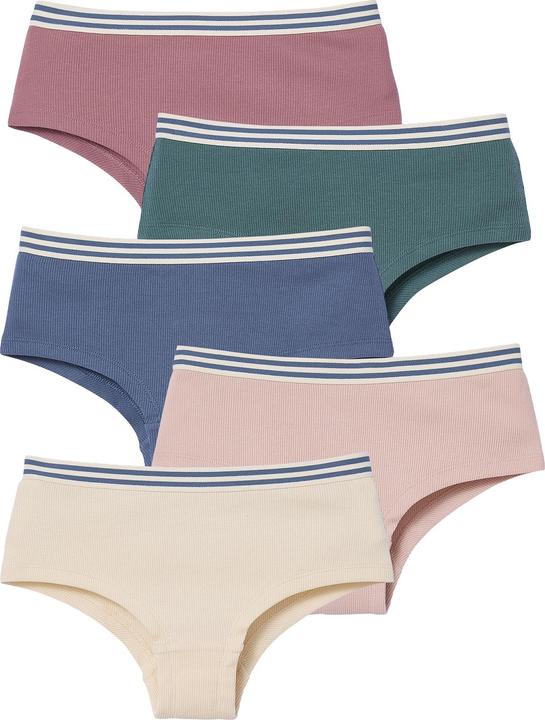 Immagine prodotto Jonen 5er-Pack Shortys aus Bio-Baumwolle, Mädchen (128, Confezione da 5 pezzi)