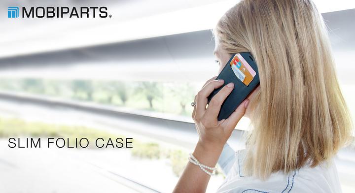 Actual product image Mobiparts Slim Folio Case Samsung Galaxy S5 Mini Black (Samsung Galaxy S5 Mini)