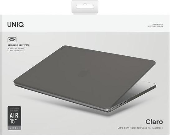Produktbild Uniq etui Claro MacBook Air 15" (2023) przezroczysty szary/smoke matte grey (15", Apple)