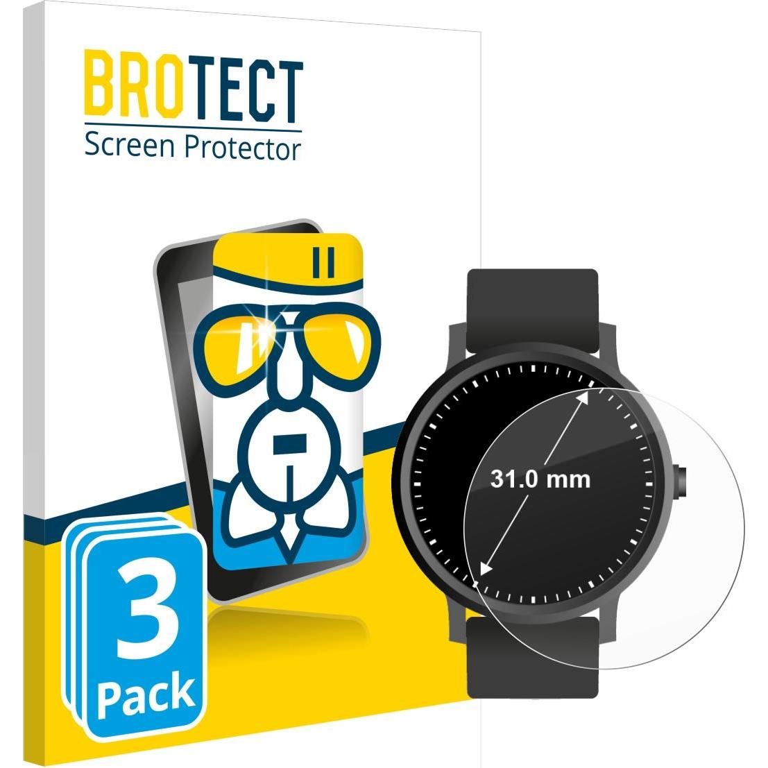 BROTECT AirGlass Panzerglasfolie, Smartwatch Schutzfolie, Transparent